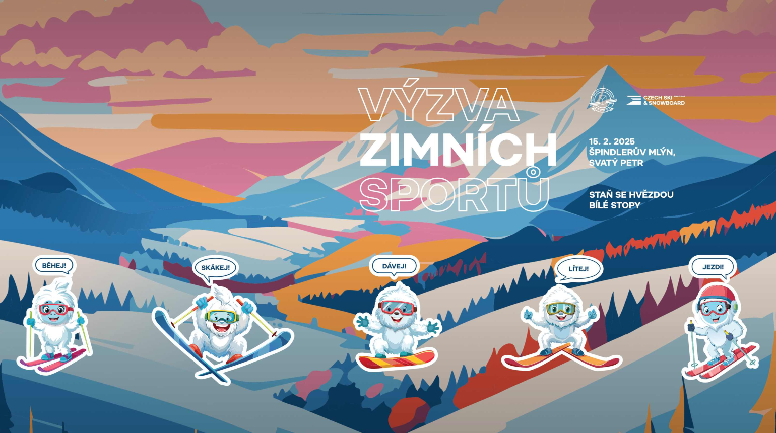 Výzva zimních sportů 15. 2. ve Špindlu! Vyzkoušej všechny lyžařské a snowboardové disciplíny a staň se hvězdou bílé stopy